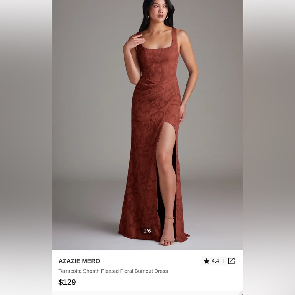 Azazie Mero Dress in Terracotta